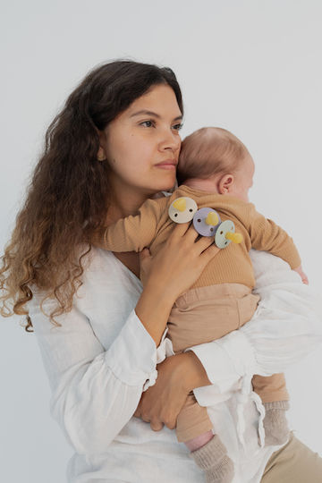 Bibs Suzeta Cauciuc Albastru Bebeluș pentru 0+ luni
