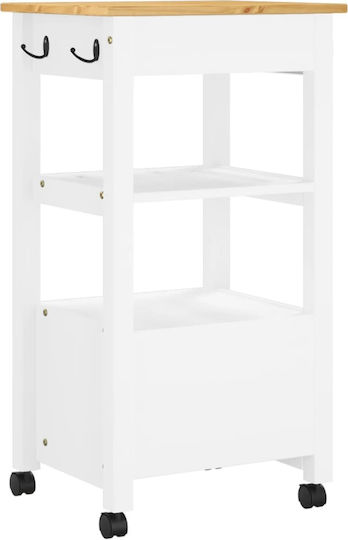 vidaXL vidaXL Küchenregal Hölzernes 4 Ebenen Rosa 48x40x90cm