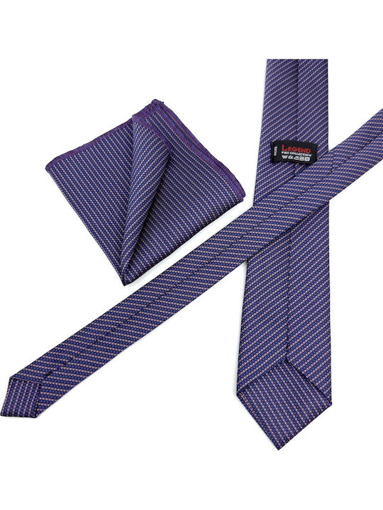 Legend Accessories Herren Krawatten Set Gedruckt in Blau Farbe