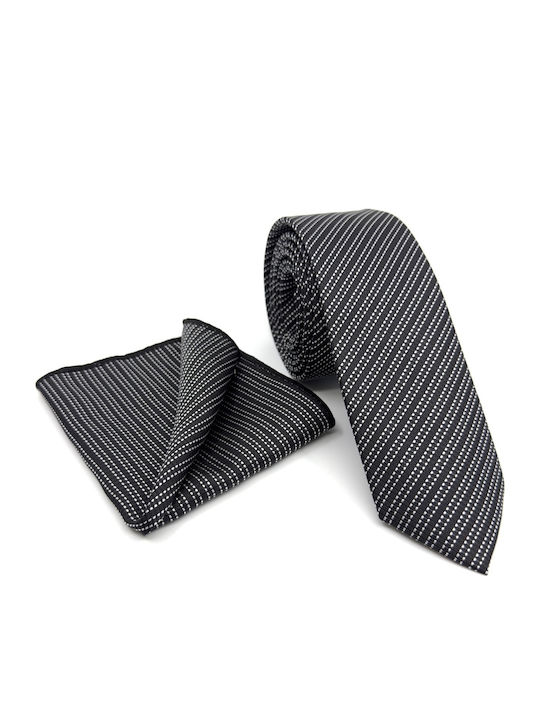 Legend Accessories Комплект Мъжки Кравати Отпечатани в Черен Цвят