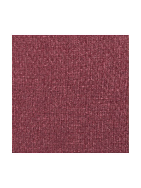 Doppelsitzer Sofa Burgundisch mit Dekokissen 138x77x80cm