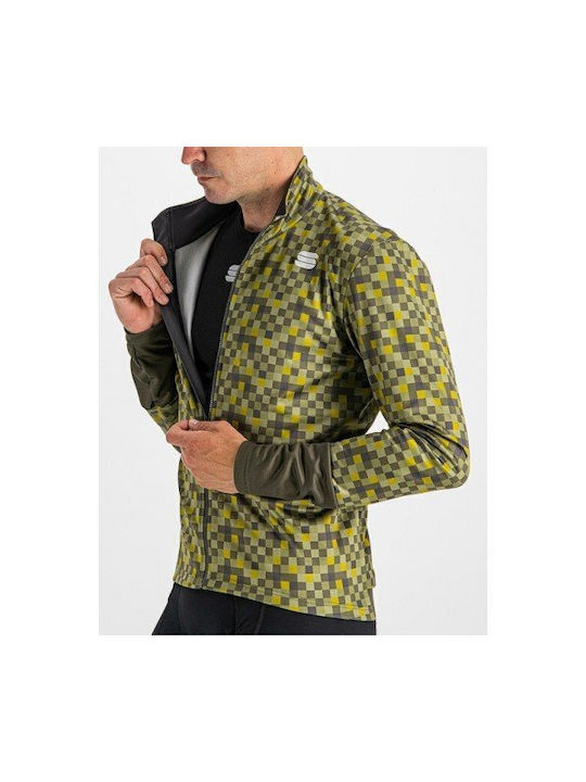 Sportful Pixel Jacket Männer Wasserdicht Fahrrad-Windjacke Langarm Grün