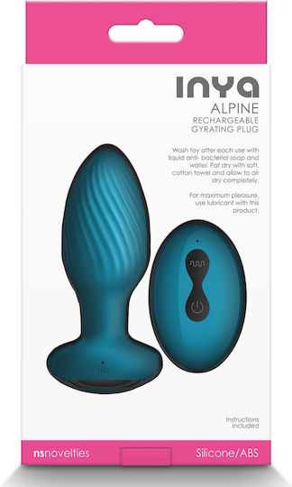Ns Novelties Inya Alpine Анален вибратор с възможност за безжична работа Teal 22.5см