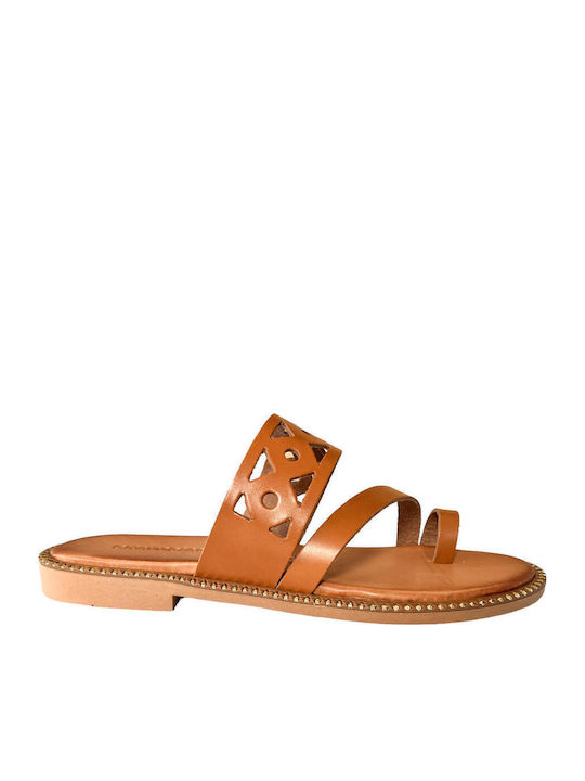 Sandale Casual Damă de Piele Tabac
