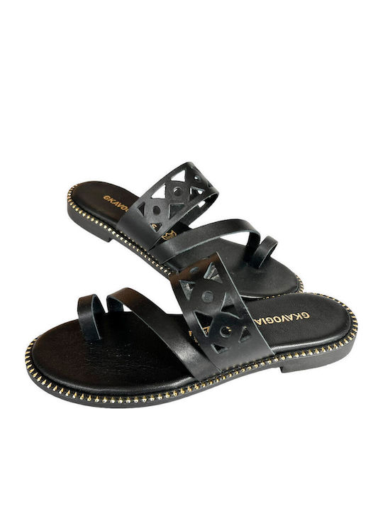 Sandale Casual Damă din Piele Negru