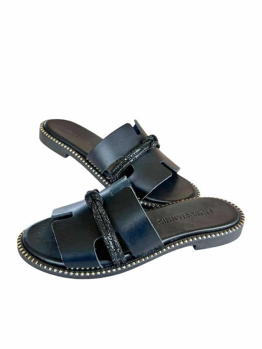 Sandale Casual Damă Din Piele Negru