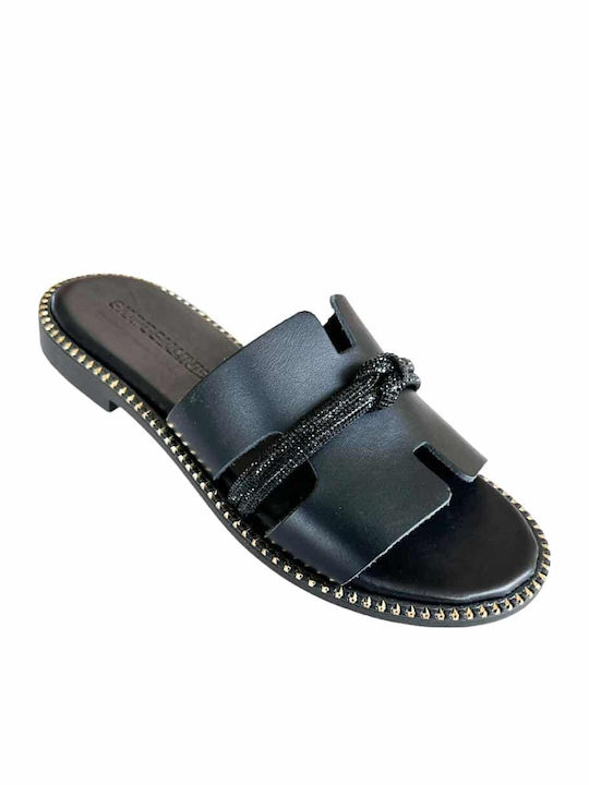 Sandale Casual Damă Din Piele Negru