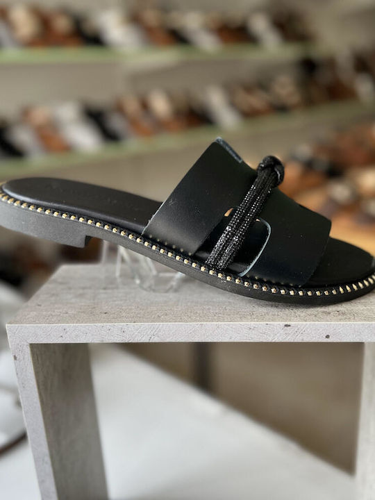 Sandale Casual Damă Din Piele Negru