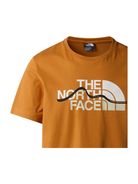 The North Face Mountain Line Ανδρικό T-shirt Κοντομάνικο Desert Rust
