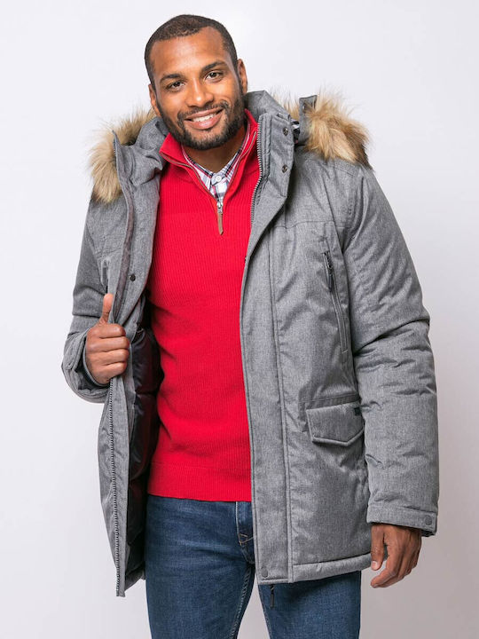Winter Jacke Puffer Wasserdicht Gray
