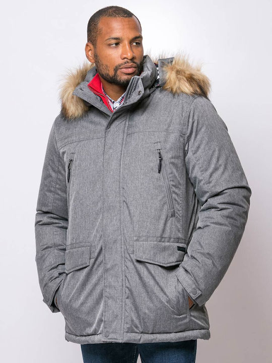 Winter Jacke Puffer Wasserdicht Gray