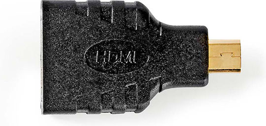 Nedis Μετατροπέας micro HDMI male σε HDMI female Χρυσό 1τμχ (CVGB34907BK)