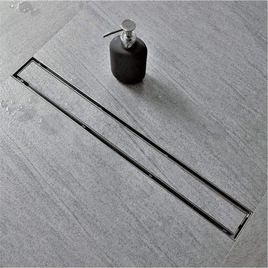 Gehler Oțel inoxidabil Canal Duș cu Dimensiune 70x7cm Gri