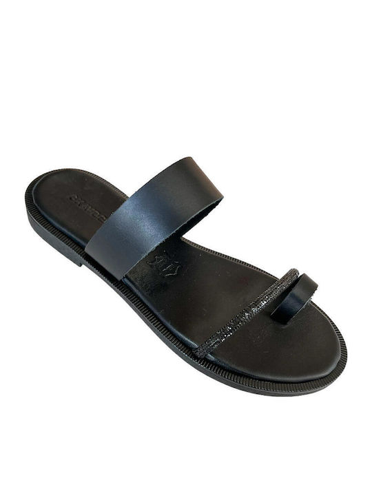Sandale Casual Damă Din Piele Negre
