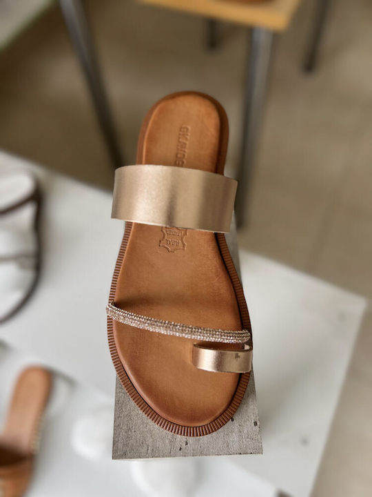 Sandale Casual Damă Din Piele Rose Gold