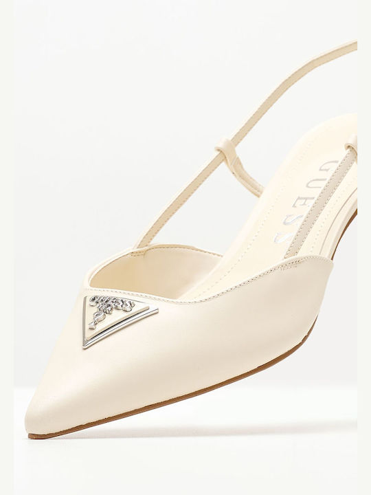 Guess Leather Beige Heels