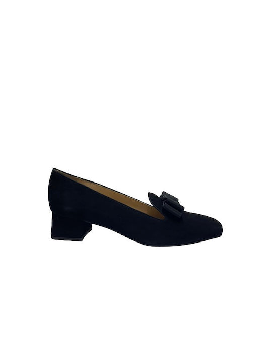 Stevigi Suede Black Low Heels