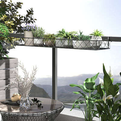 Outsunny 845-600V01 Metallic Hanging Plant Stand 100x31x12cm.