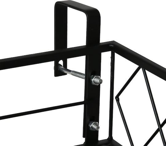 Outsunny Hanging Pot Stand Metal Black 100cmx31cmx12cmcm.