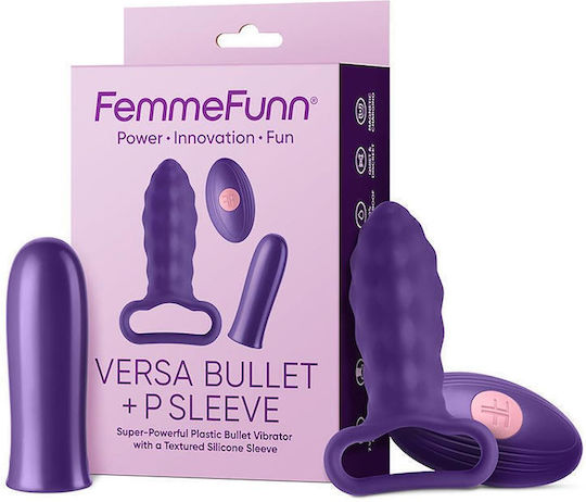 FemmeFunn Πρωκτική Σφήνα με Δόνηση Μωβ 20.2cm