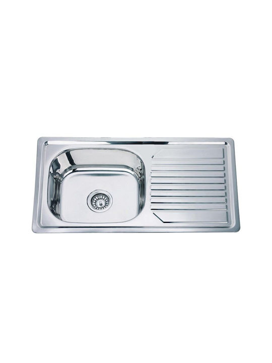 Inter Ceramic Piedmont ICSETICF7111022ICK8244R Drop-In Chiuvetă Dreapta Inox L81xW43.5cm Argintiu