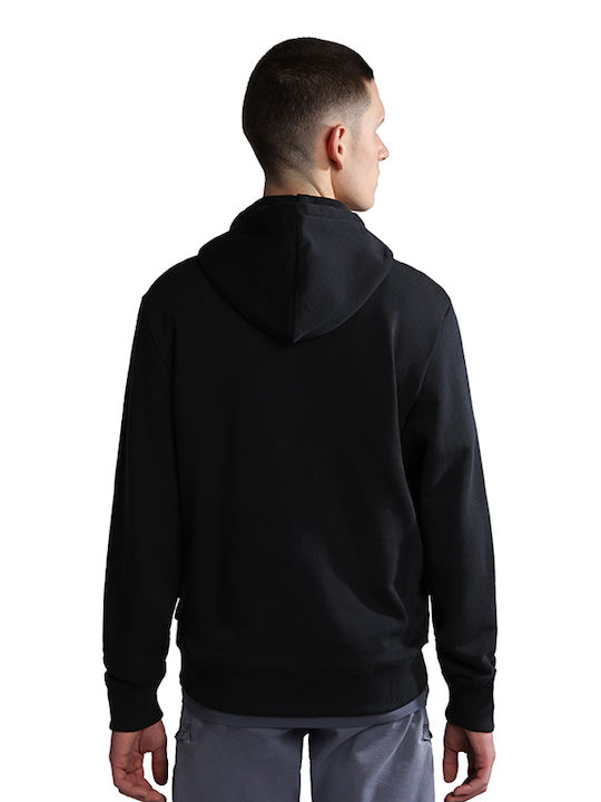 Napapijri Balis Men's Sweatshirt Jacket with Hood and Pockets Black