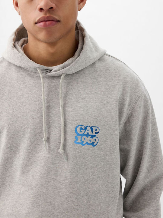 1969 Φούτερ με Κουκούλα light heather grey