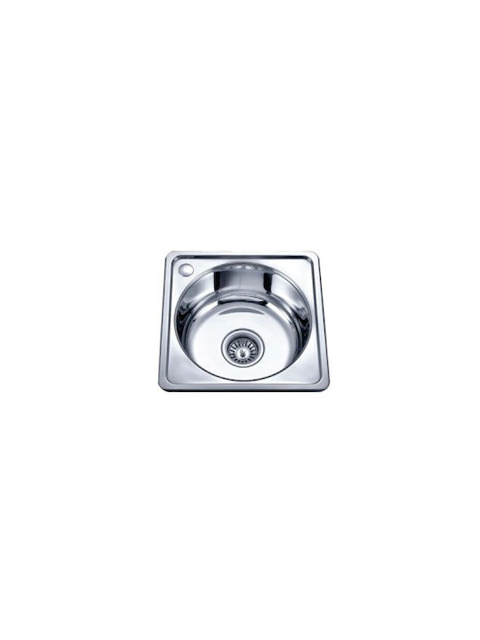 Inter Ceramic Alpaca ICSET5015873CM7116ICK4040P Drop-In Мивка Inox Ш40xД40см Сребрист
