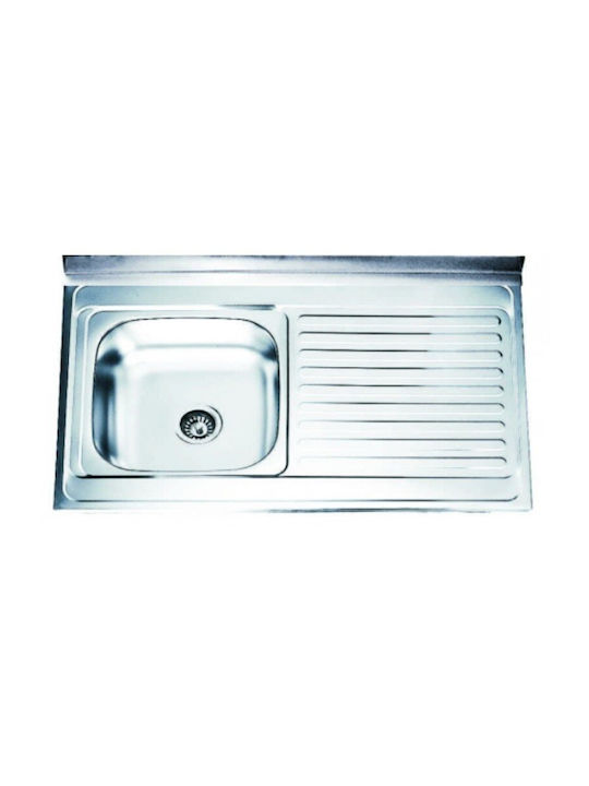 Inter Ceramic Alpaca ICSETICF71921747119ICK10060R Drop-In Мивка Десен Inox Ш100xД60см Сребрист