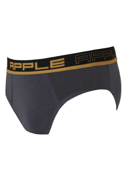 Apple Boxer Ανδρικό Σλιπ Anthracite / Gold Μονόχρωμο