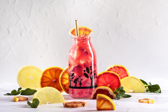Ιdiston Erfrischungsgetränk Rosa Grapefruit Konzentriert Ohne Kohlensäure & Zucker in Flasche 750ml