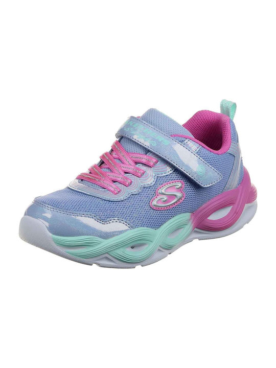 Skechers Παιδικά Sneakers Lighted Gore & Strap Sparkle με Φωτάκια Μωβ