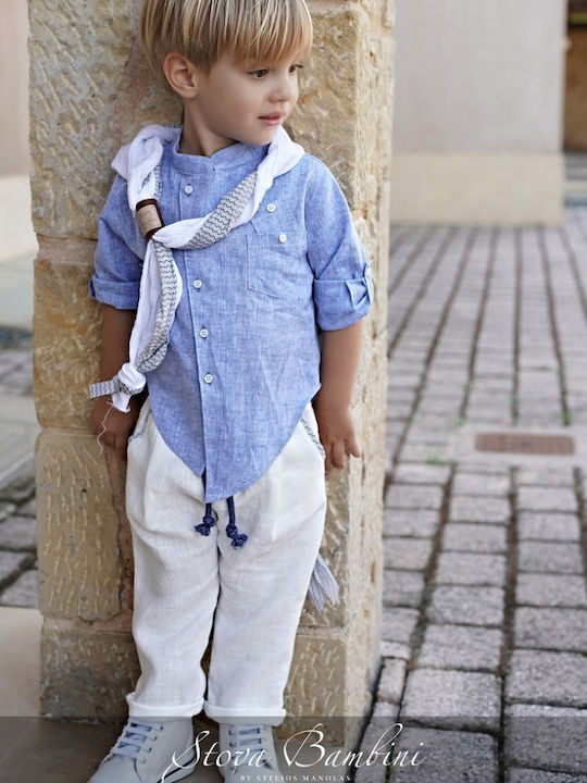 Stova Bambini Βαπτιστικό Κοστούμι για Αγόρι Μπλε