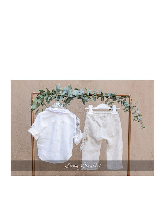 Stova Bambini Βαπτιστικό Κοστούμι για Αγόρι Γκρι