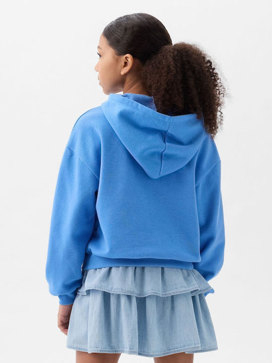 GAP Kids Sweatshirt with Hood and Pocket Blue Arch Logo