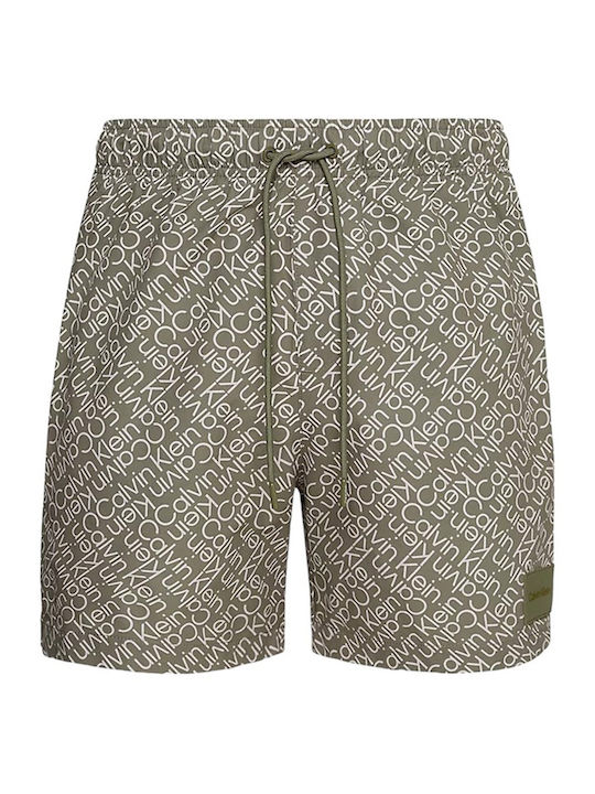 Herren Badebekleidung Shorts Khaki mit Mustern