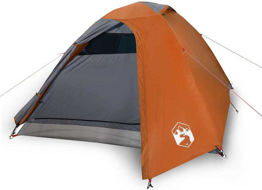 vidaXL Summer Camping Tent Orange with Double Cloth for 2 People 210x195x120cm