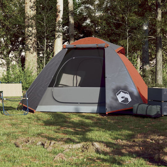 vidaXL Καλοκαιρινή Σκηνή Camping Πορτοκαλί με Διπλό Πανί για 2 Άτομα 224x248x113εκ.
