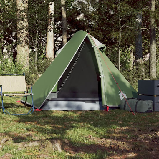 vidaXL Camping Tent Green with Double Cloth for 2 People 267x154x112cm