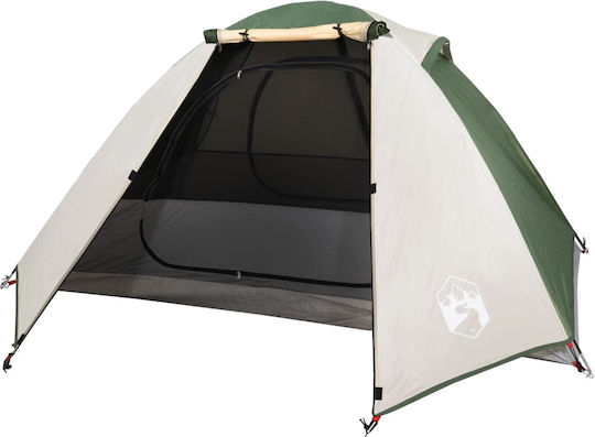 vidaXL Summer Camping Tent Green with Double Cloth for 2 People 224x248x113cm