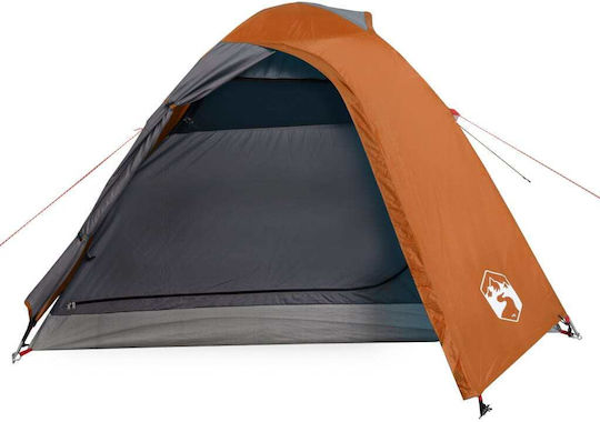 vidaXL Summer Camping Tent Orange with Double Cloth for 2 People 210x195x120cm