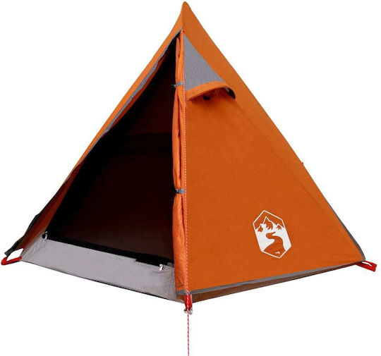 vidaXL Καλοκαιρινή Σκηνή Camping Πορτοκαλί για 2 Άτομα 257x147x112εκ.