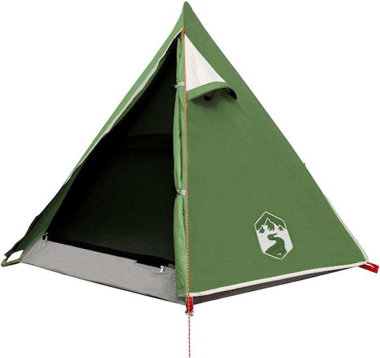 vidaXL Camping Tent Green with Double Cloth for 2 People 267x154x112cm