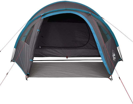vidaXL Summer Camping Igloo Tent Blue with Double Cloth for 4 People 300x250x122cm