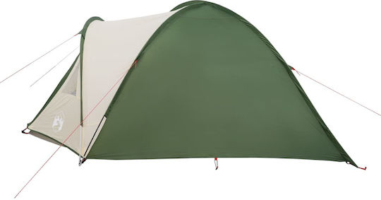 vidaXL Summer Camping Tent Green with Double Cloth for 4 People 300x250x122cm