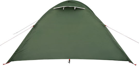 vidaXL Summer Camping Tent Green with Double Cloth for 4 People 300x250x122cm