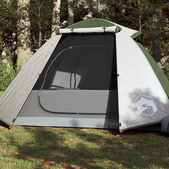 vidaXL Summer Camping Tent Green with Double Cloth for 2 People 224x248x113cm