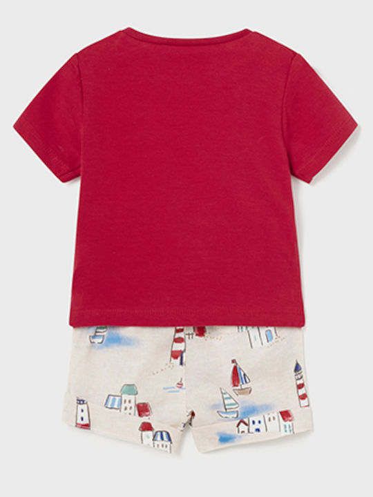 Kids' Set with Pants Summer 2pcs Red