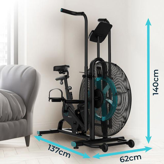 Cecotec DrumFit CrossFit 3000 Eolo Ποδήλατο Spinning με Αντίσταση Αέρα και Ροδάκια