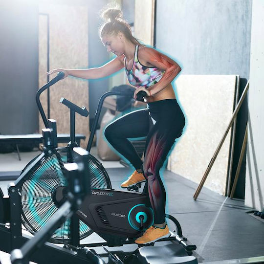 Cecotec DrumFit CrossFit 3000 Eolo Ποδήλατο Spinning με Αντίσταση Αέρα και Ροδάκια